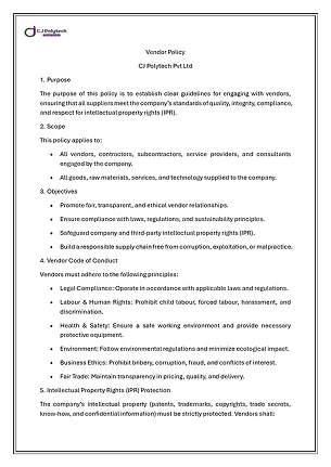 Vendar-Policy